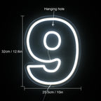 Födelsedagssiffror 0–9 – LED-neonskylt (5 V USB)