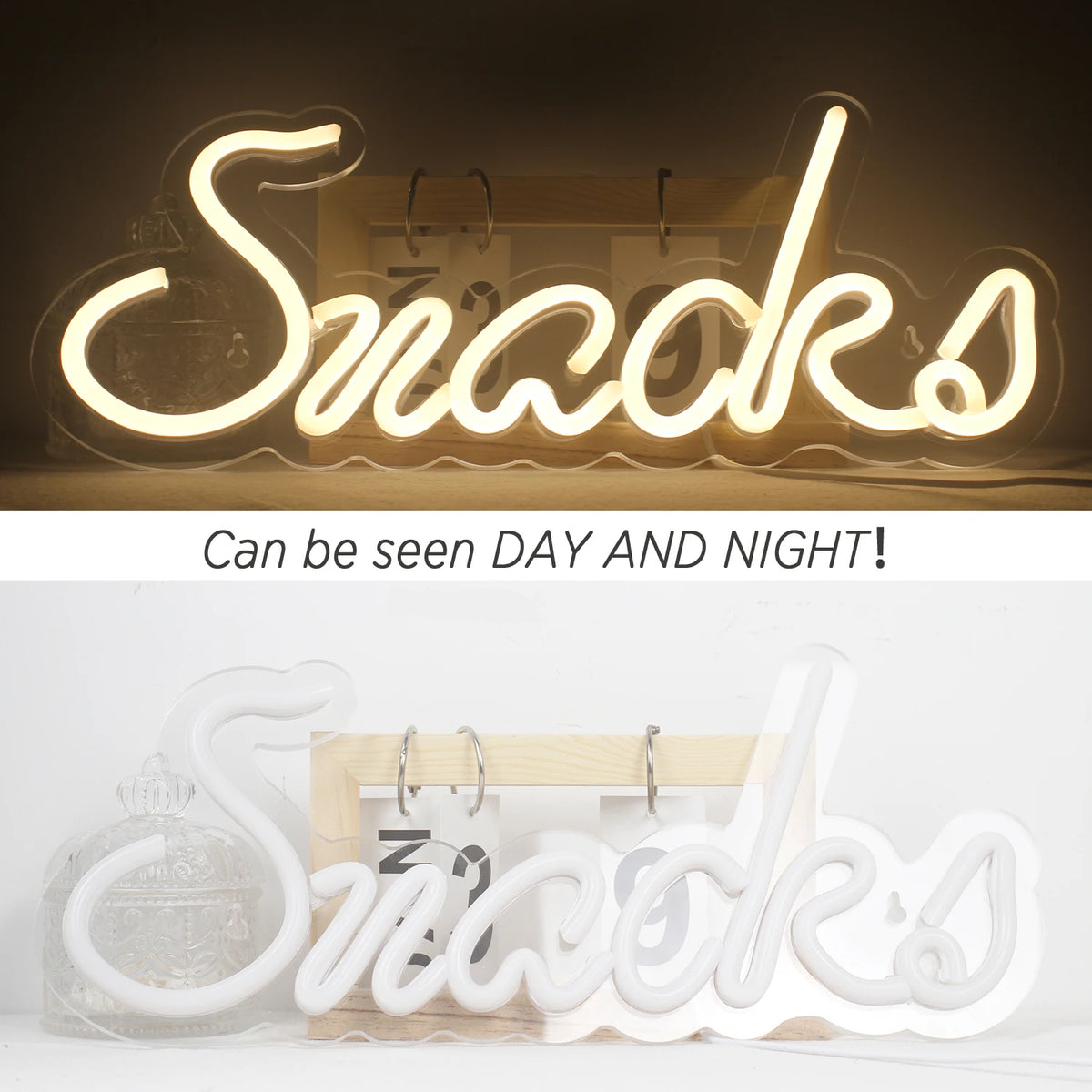 Snacks – LED-ljusskylt (5 V USB)