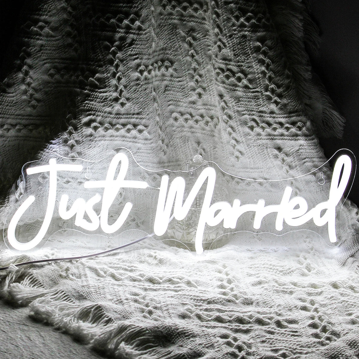 Just Married Wedding – LED-neonskylt (5 V USB)