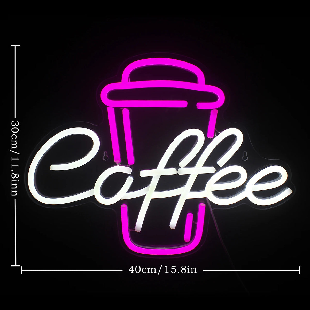 Coffee – LED-neonskylt (5 V USB)