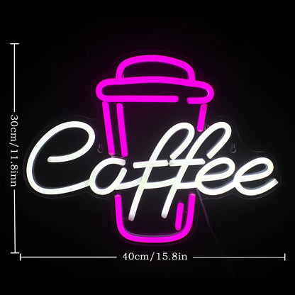 Kaffe 5V USB LED Ljusskylt - Prisvärd