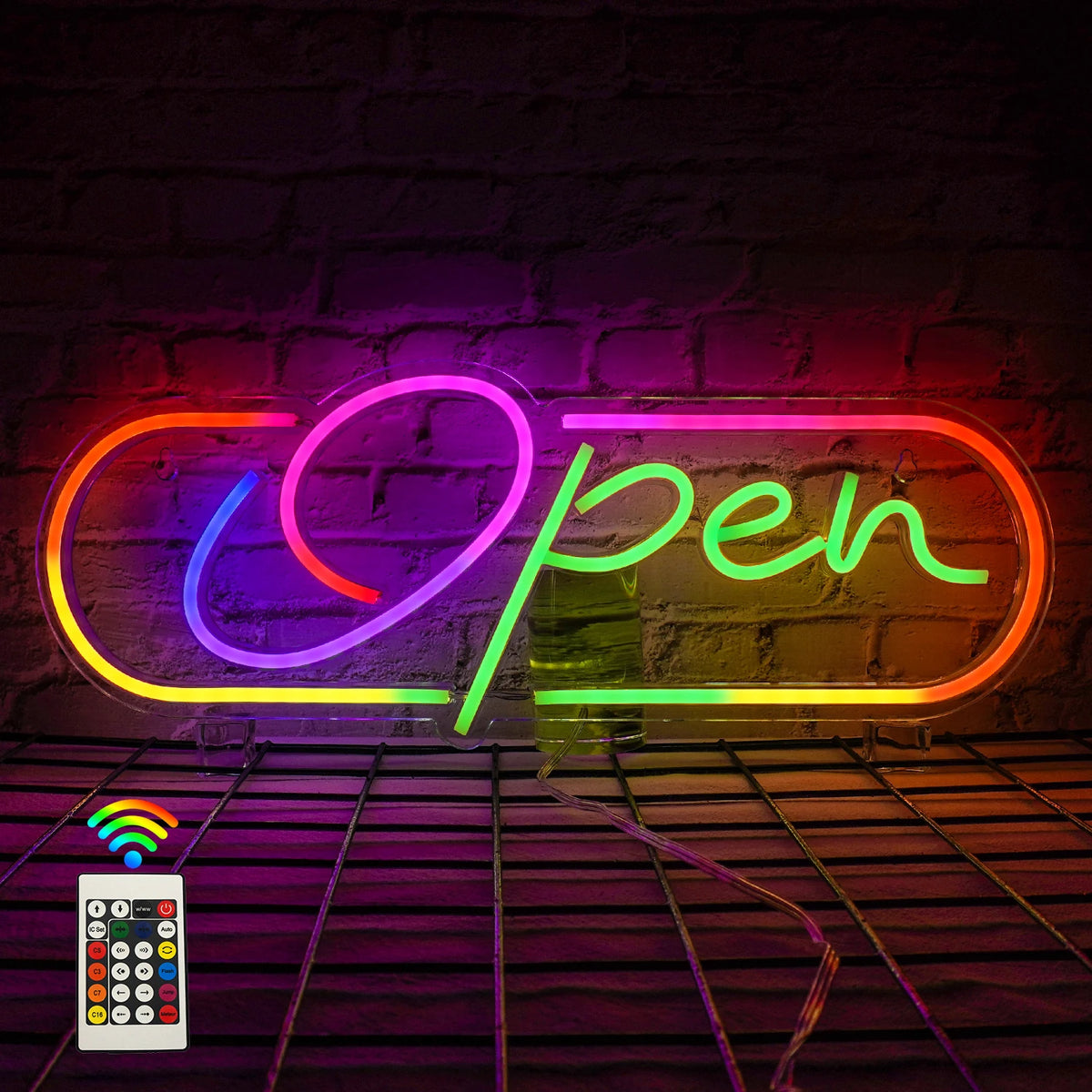 RGB Open – LED-neonskylt (5 V USB)
