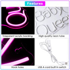 Baby Queen 5V USB LED Ljusskylt - Prisvärd