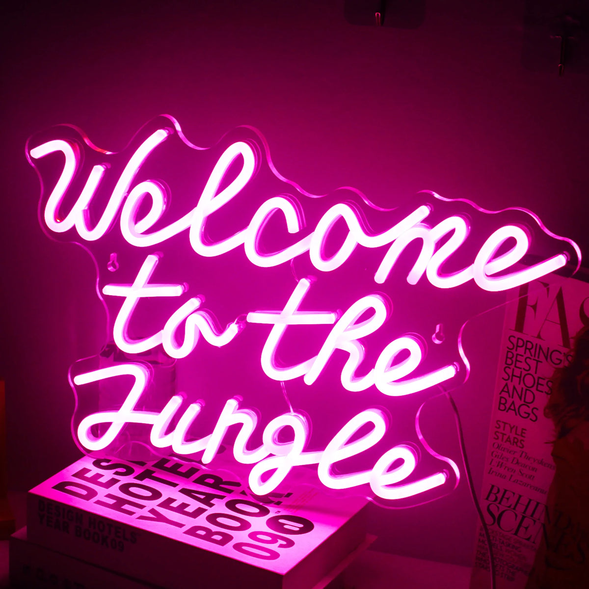 Welcome to the Jungle 5V USB LED Ljusskylt - Prisvänlig
