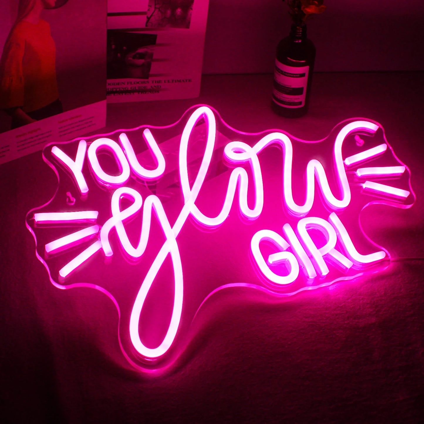 You Glow Girl 5V USB LED Ljusskylt - Budgetvänlig