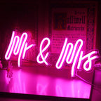 Mr & Mrs – LED-neonskylt (5 V USB)