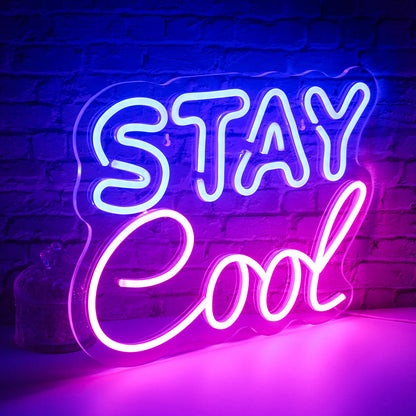 Stay Cool 5V USB LED Ljusskylt - Prisvänlig