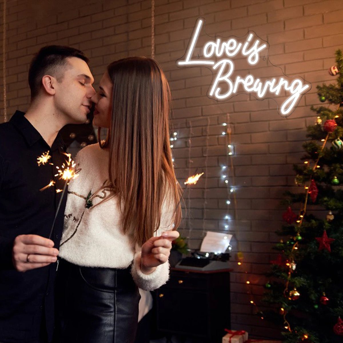 Love Is Brewing – LED-neonskylt (5 V USB)