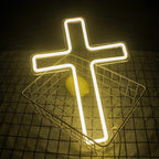 Kors – LED-neonskylt (5 V USB)
