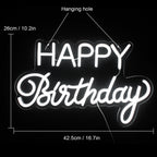 Happy Birthday – LED-neonskylt (5 V USB)