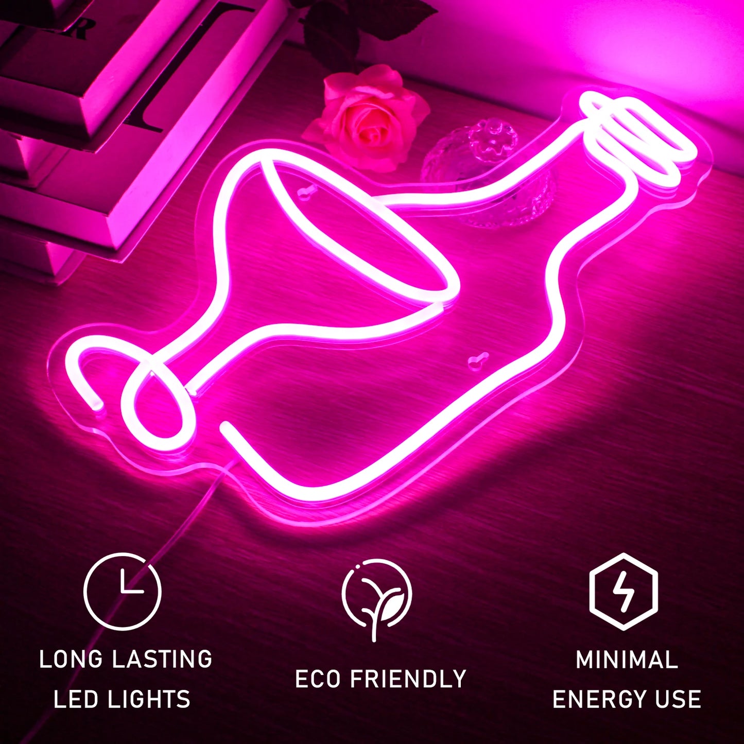 Vin Glas 5V USB LED Ljusskylt - Prisvärd