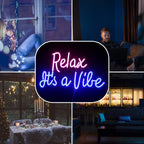 Relax It's a Vibe – LED-neonskylt (5 V USB)