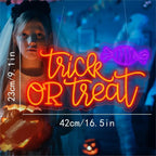 10style Halloween Trick or Treat 5V USB LED Ljusskylt - Prisvärd