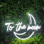 To The Moon 5V USB LED Neon Sign - Budget Friendly