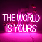 The World Is Yours – LED-neonskylt (5 V USB)