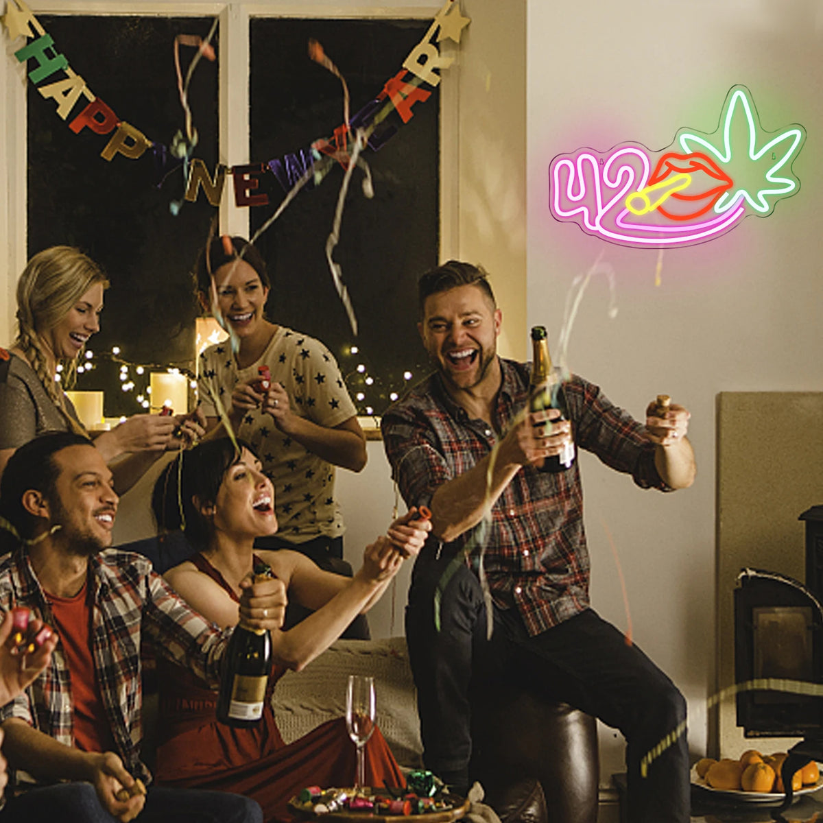  Green Leaf, Cigarr 5V Mini USB LED Neonskylt - Budgetvänlig