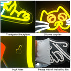Katt – LED-neonskylt (5 V USB)