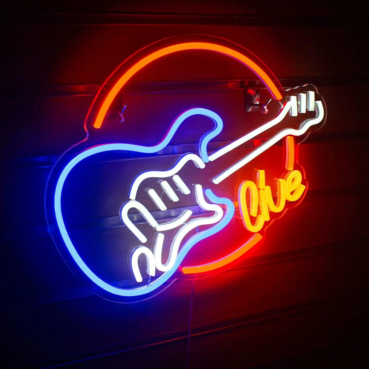 Live – Elgitarr – LED-neonskylt (5 V USB)