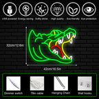 Alligator 5V USB LED Ljusskylt - Budgetvänlig