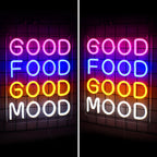 Good Food Good Mood – LED-ljusskylt (5 V USB)