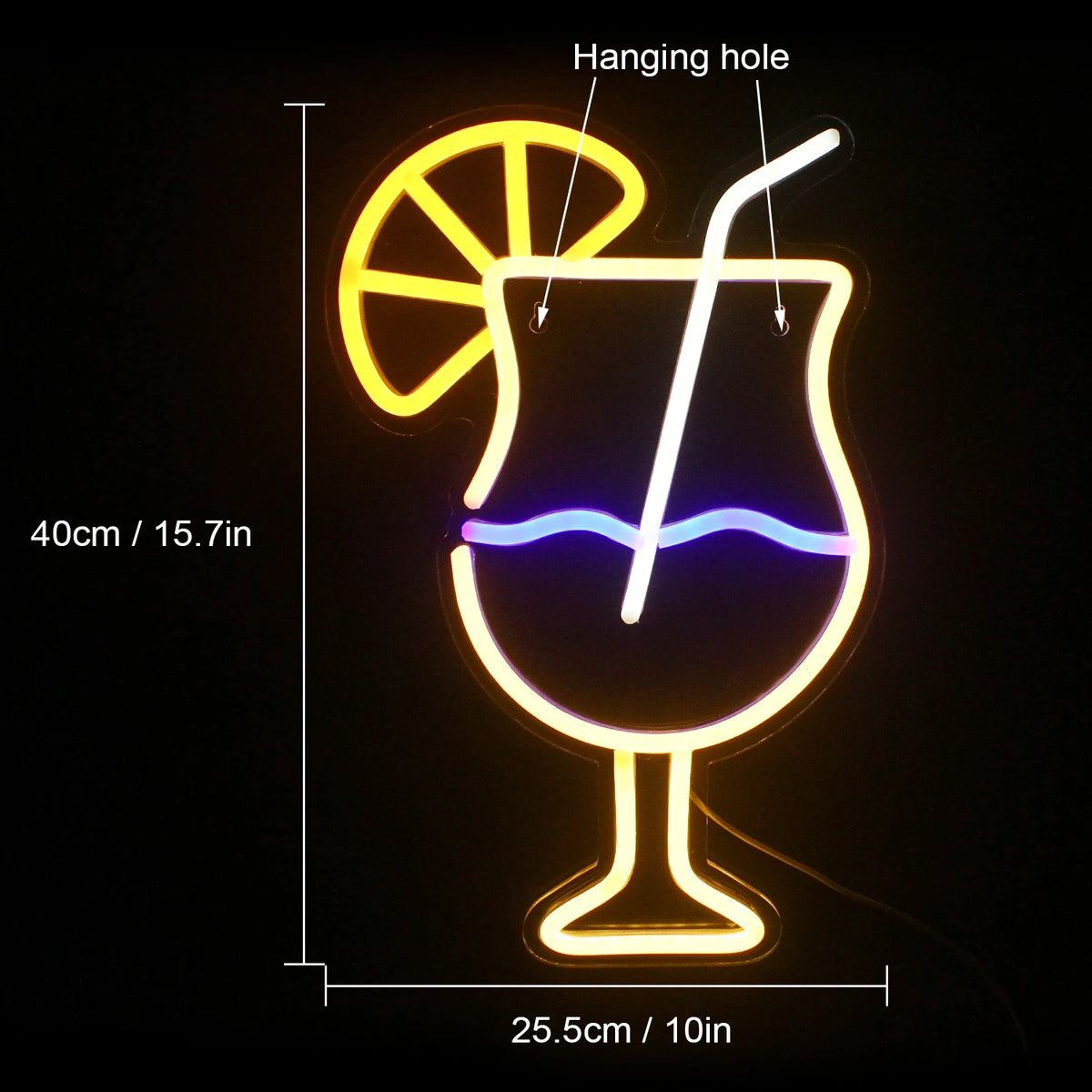 Dryckesmugg – LED-neonskylt (5 V USB)