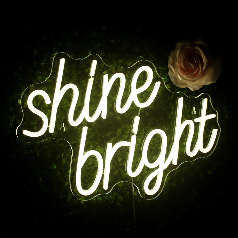 Shine Bright – LED-neonskylt (5 V USB)