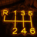 Bilens växelschema – LED-neonskylt (5 V USB)
