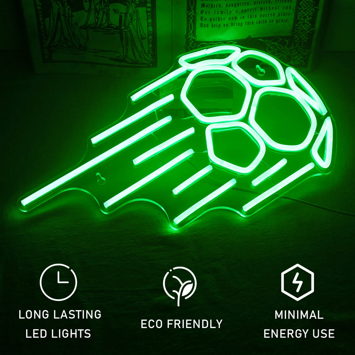 Fotboll – LED-neonskylt (5 V USB)