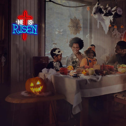 Han är uppstånden Halloween 5V USB LED Ljusskylt - Budgetvänlig