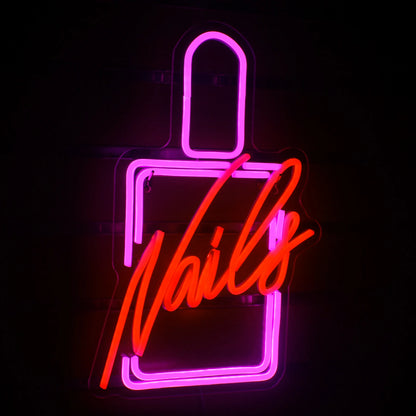 Nails 5V USB LED Ljusskylt - Prisvärd