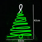 Julgran – LED-neonskylt (5 V USB)