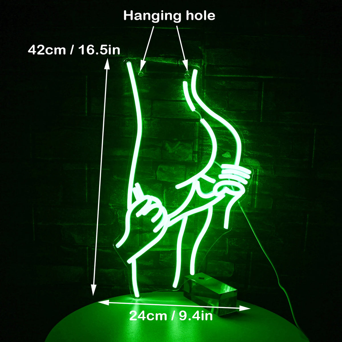 Kvinnosilhuett – LED-neonskylt (5 V USB)