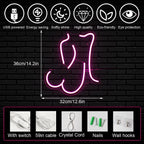 Kvinnosilhuett – LED-neonskylt (5 V USB)