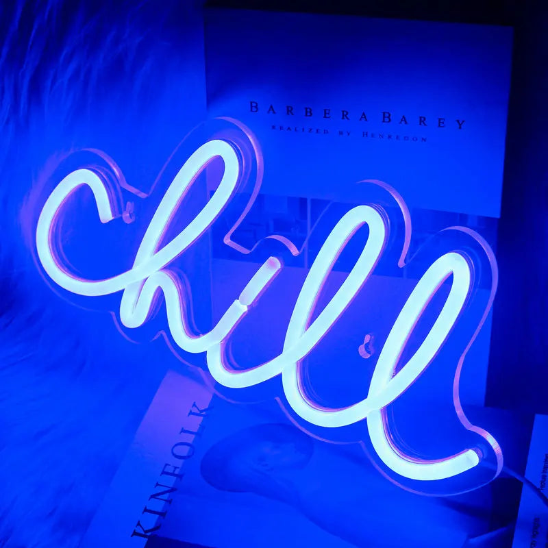 Chill – LED-neonskylt (5 V USB)