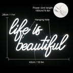 Life is beautiful 5V USB LED Neon Sign - Budget Friendly