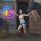 Cowboystövel – LED-neonskylt (5 V USB)