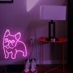 Rosa hund – LED-neonskylt (5 V USB)