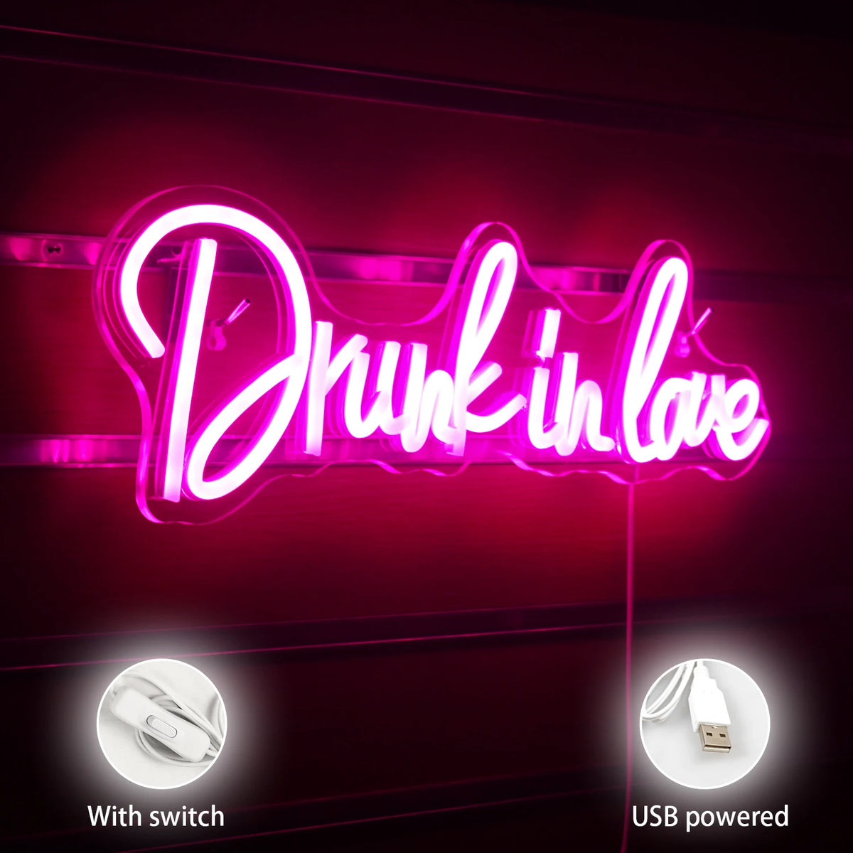 Drunk In Love – LED-neonskylt (5 V USB)