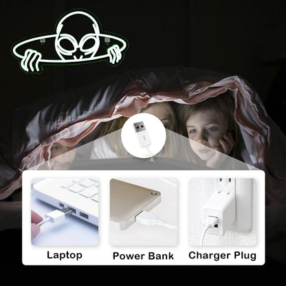 Alien 5V USB LED Ljusskylt - Budgetvänlig