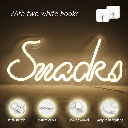 Snacks 5V USB LED Ljusskylt - Budgetvänlig