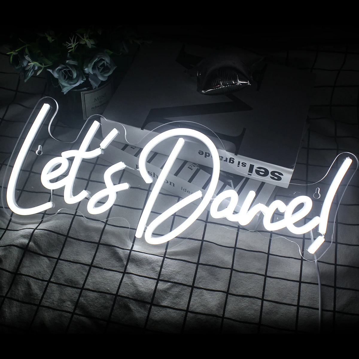 Lets Dance – LED-neonskylt (5 V USB)