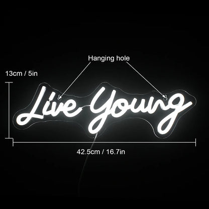 Live Young 5V USB LED Ljusskylt - Budgetvänlig