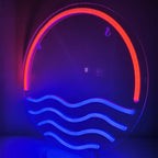 Sunset & Sea 5V USB LED Neon Sign - Budget Friendly