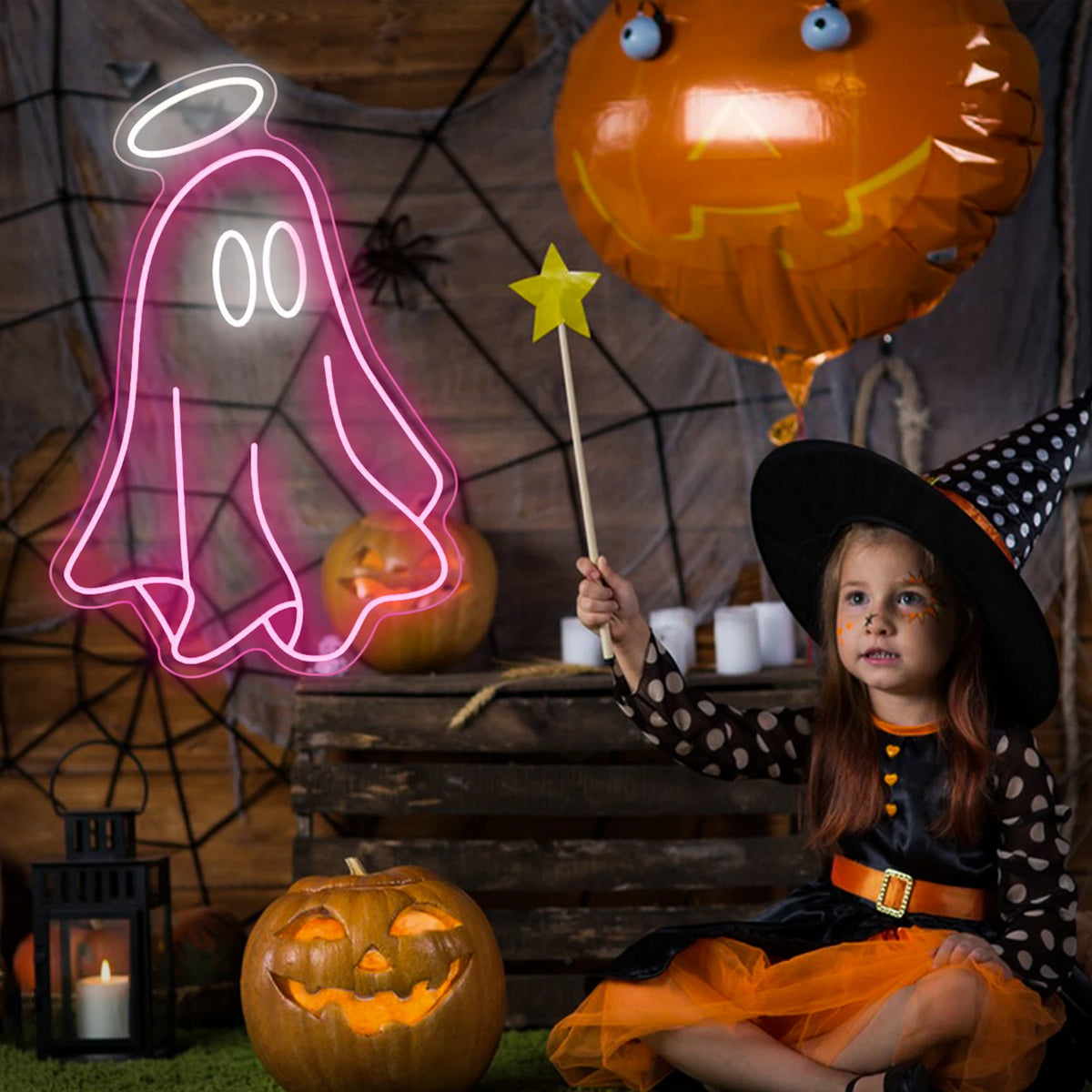 Spöke – LED-neonskylt (5 V USB)