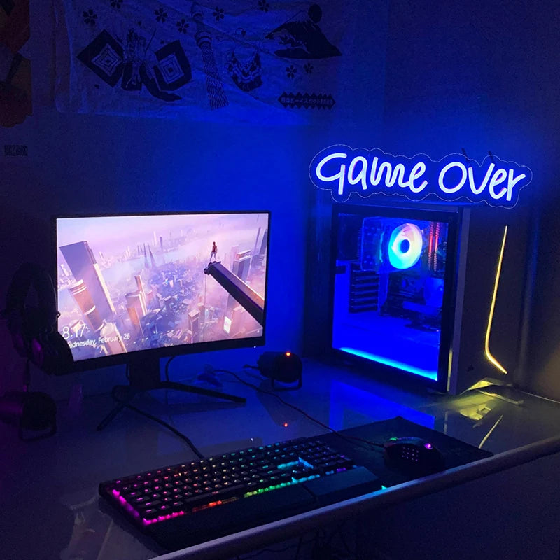 Game Over – LED-neonskylt (5 V USB)