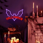 Halloween – Fladdermus – LED-neonskylt (5 V USB)