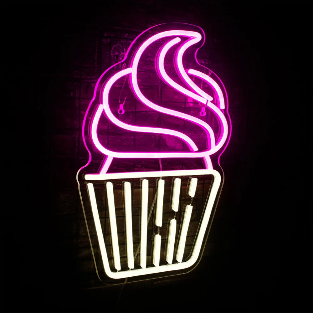 Cupcake 5V USB LED Neonskylt - Budgetvänlig