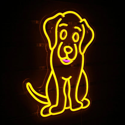 Hundmotiv LED Ljusskylt med USB 5V - Prisvänlig
