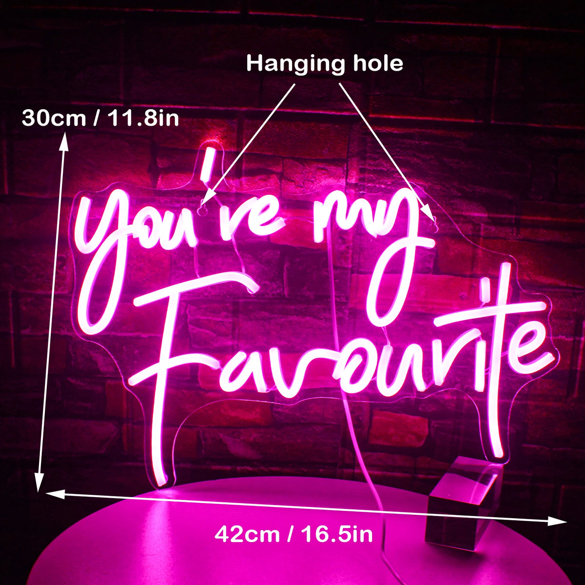 You're My Favourite 5V USB LED Neon Sign - Budget Friendly