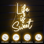 Life is Sweet – LED-ljusskylt (5 V USB)